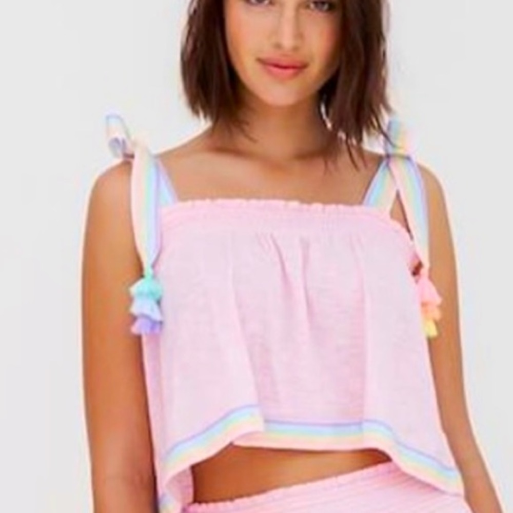 Pitusa x Stephanie Gottlieb Crop Top Pink